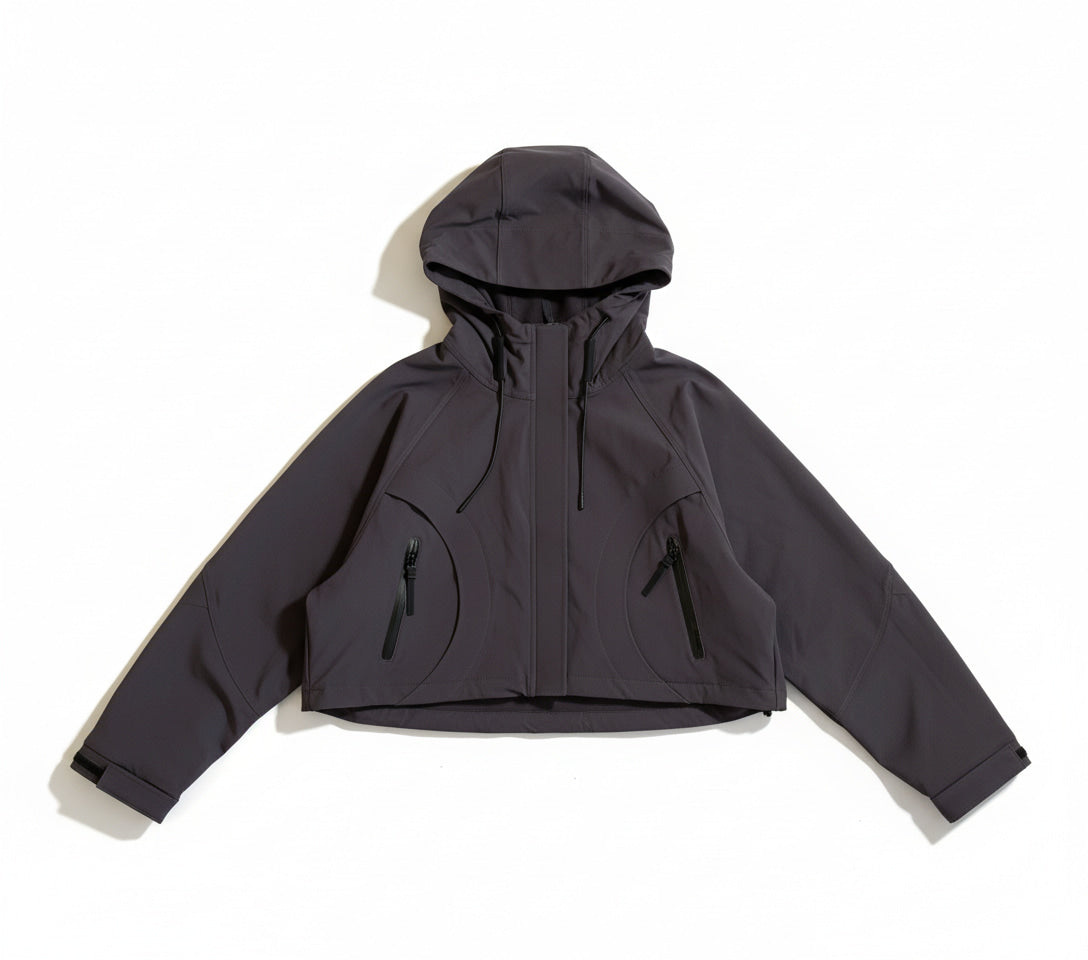 Ash Plum Tech Set - Space Grey Layered Shell 2-piece Jacket